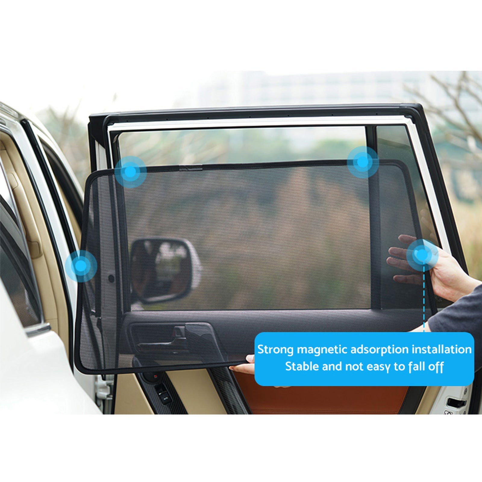 Magnetic Sun Shades Suitable For Nissan Tiida 2004-2010 C11 Hatch Front Windows-4
