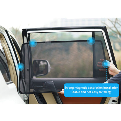 Magnetic Sun Shades Suitable For Nissan Tiida 2004-2010 C11 Hatch Front Windows-4