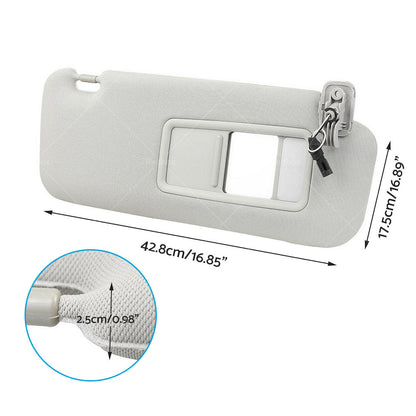 1 Pair Car Sunvisor Sun Visor Gray Front RH  and  LH Fits For Mazda CX-9 2010-2015-3