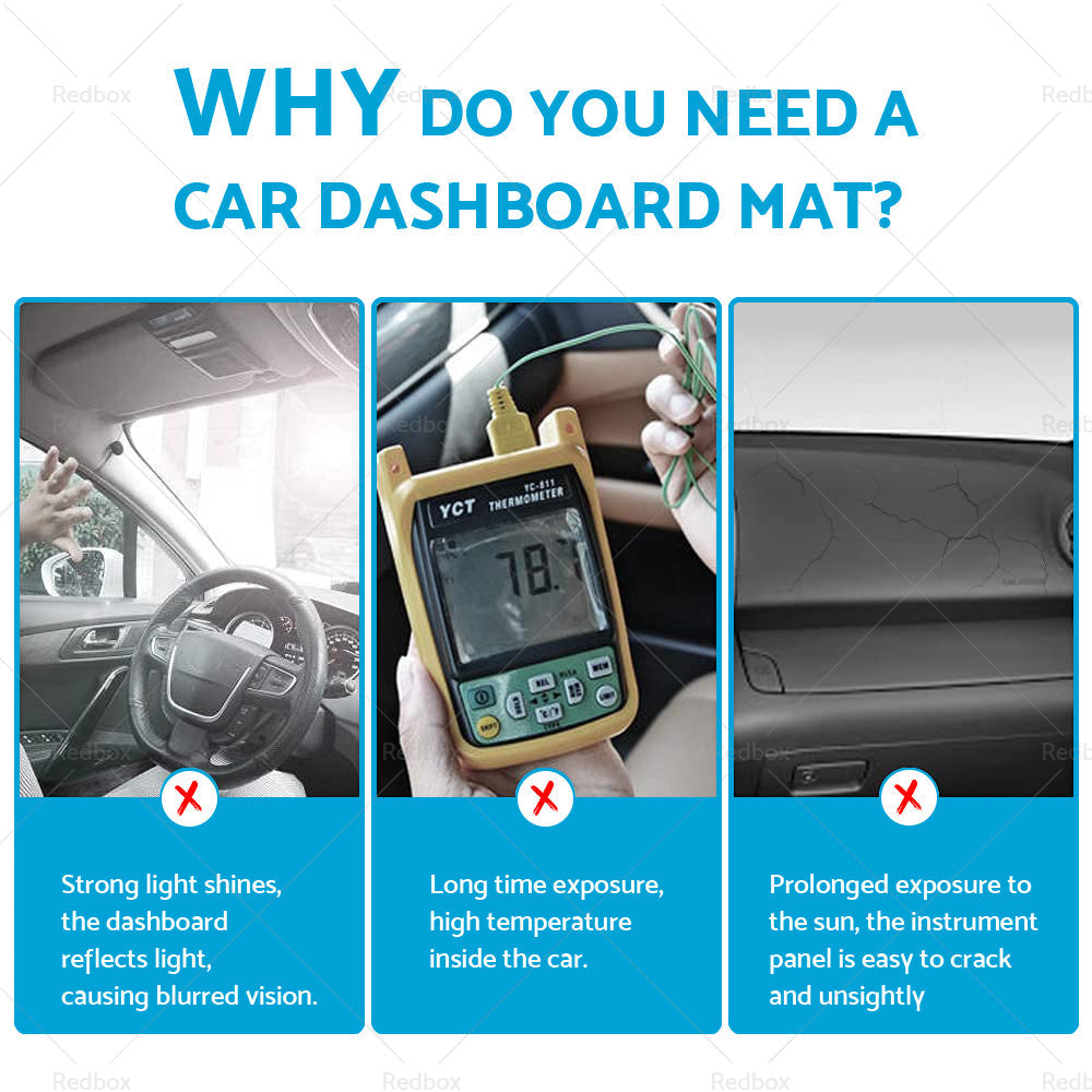 Non-Slip Dashboard Cover Dashmat Dash Mat Suitable For Nissan Dualis J10 07-13-3