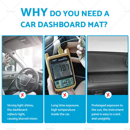 Non-Slip Dashboard Cover Dashmat Dash Mat Suitable For Nissan Dualis J10 07-13-3