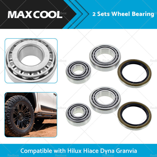 2 Sets Front Wheel Bearing Kit Suitable for Toyota Hilux Hiace Dyna Granvia-0