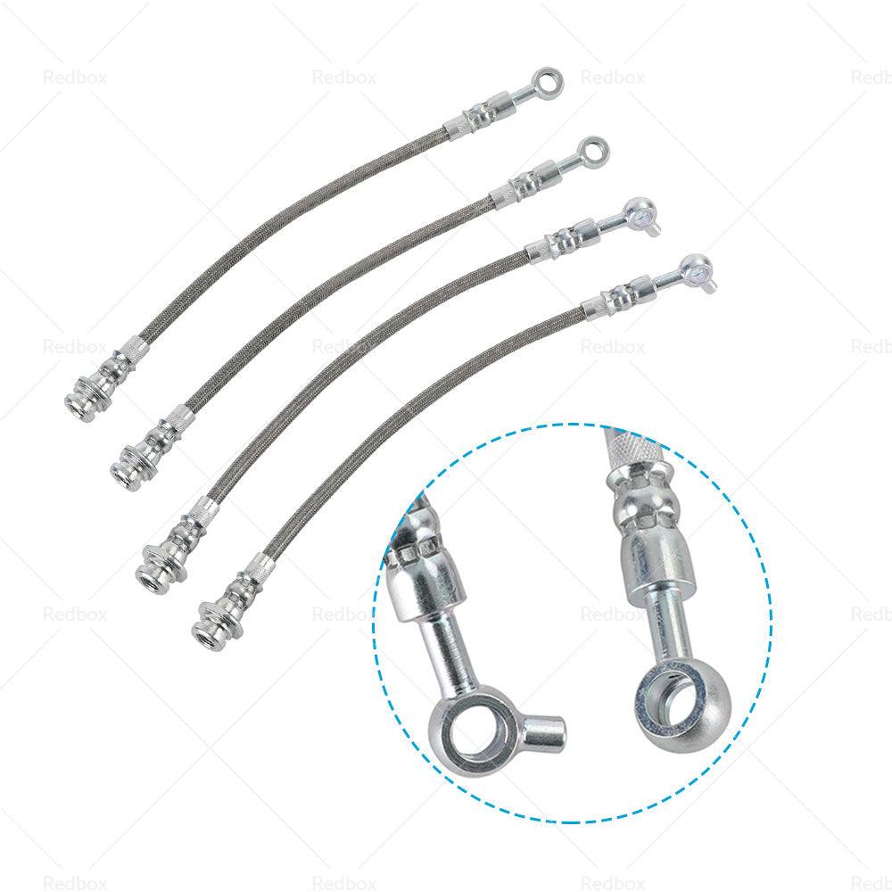 FrontRear Braided Brake Line Hose Set Fit Nissan Patrol GQ Y60 or Ford Maverick DA-2