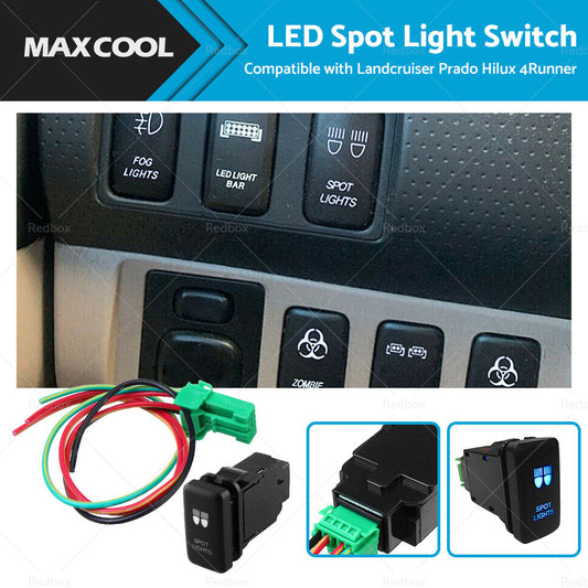 Suitable for Landcruiser Prado Hilux 4Runner SPOT LIGHTS BLUE LED Push Switch-0