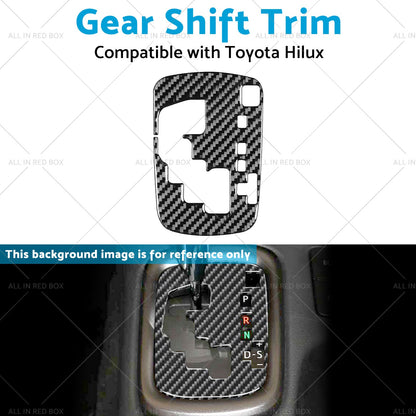 Carbon Fiber Gear Shift Sticker Trim Suitable For Toyota Hilux Revo 15-23 RHD-3