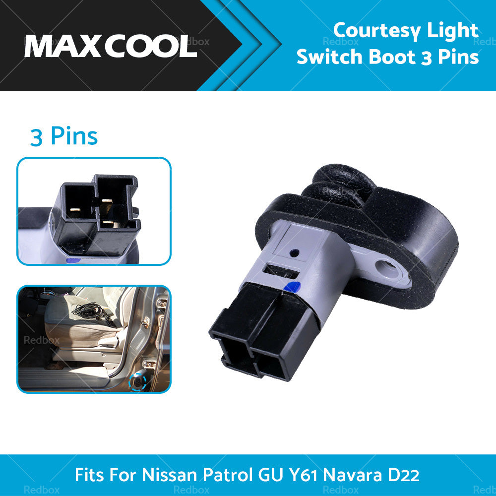 Door Courtesy Light Switch Boot 3 Pins Fits For Nissan Patrol Y61 GU Navara D22-1