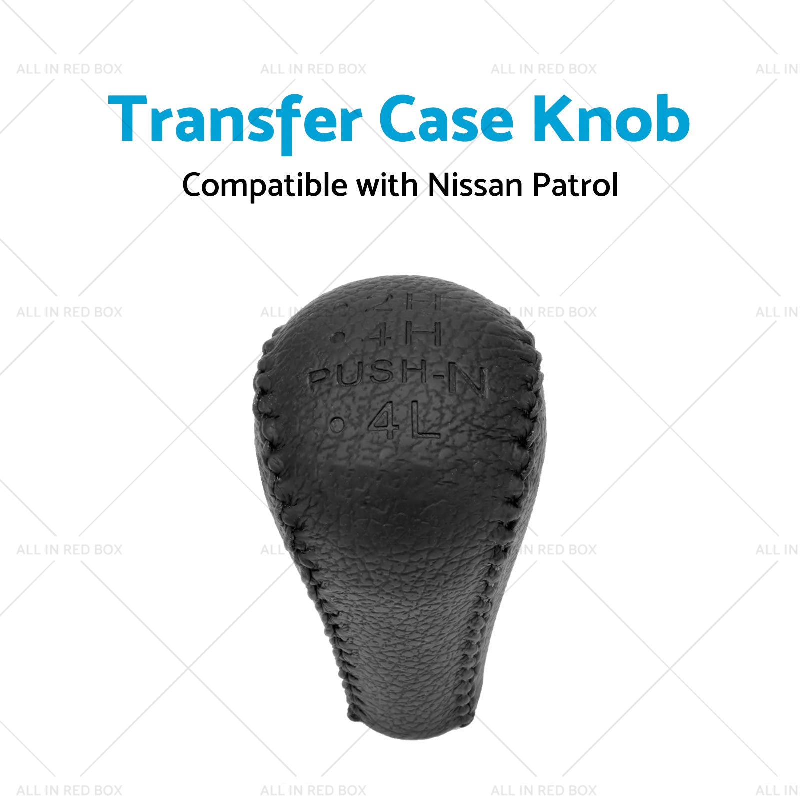 1PCS Black Leather Transfer Case Knob Suitable for Nissan Patrol GU Y61 GQ Y62-3