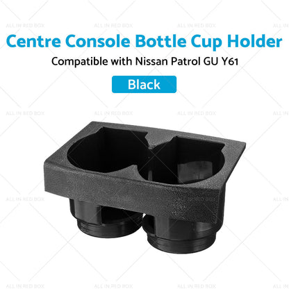 Black Front Centre Console Bottle Cup Holder Suitable For Nissan Patrol GU Y61-4