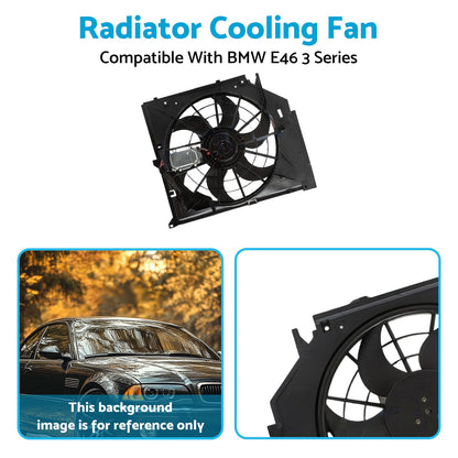 Radiator Cooling Fan Suitable for BMW E46 with control mod and brush motor-4
