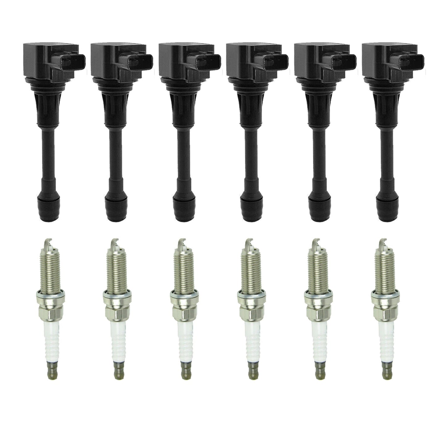 6x Ignition Coils & 6x Spark Plugs Suitable For Nissan Renault 3.5L 22448JA10A-2
