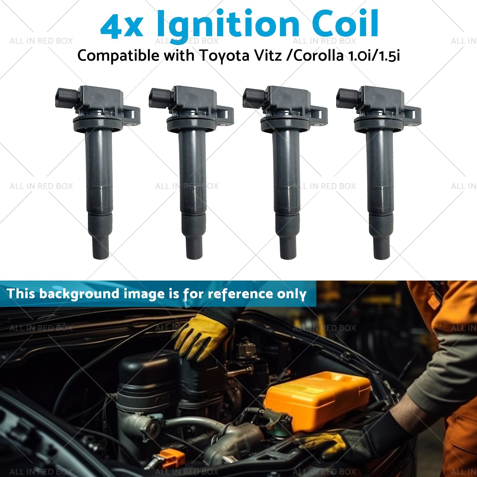 9091902240 4x Ignition Coils Suitablefor Toyota Vitz  00  or Corolla  13  1. 0i or 1. 5i-4