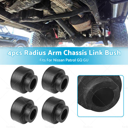 Set of 4 Radius Arm Chassis Link Bush For Nissan Patrol GQ Y60 GU Y61 1988-2016-0