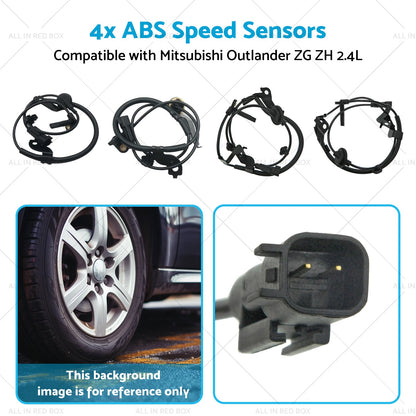 4670A576 4x ABS Speed Sensors Suitable for Mitsubishi Outlander ZG ZH 2. 4L 06-12