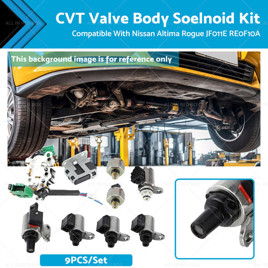9PCS CVT Valve Body Soelnoid Kit JF011E RE0F10A Suitable For Nissan Altima Rogue-0