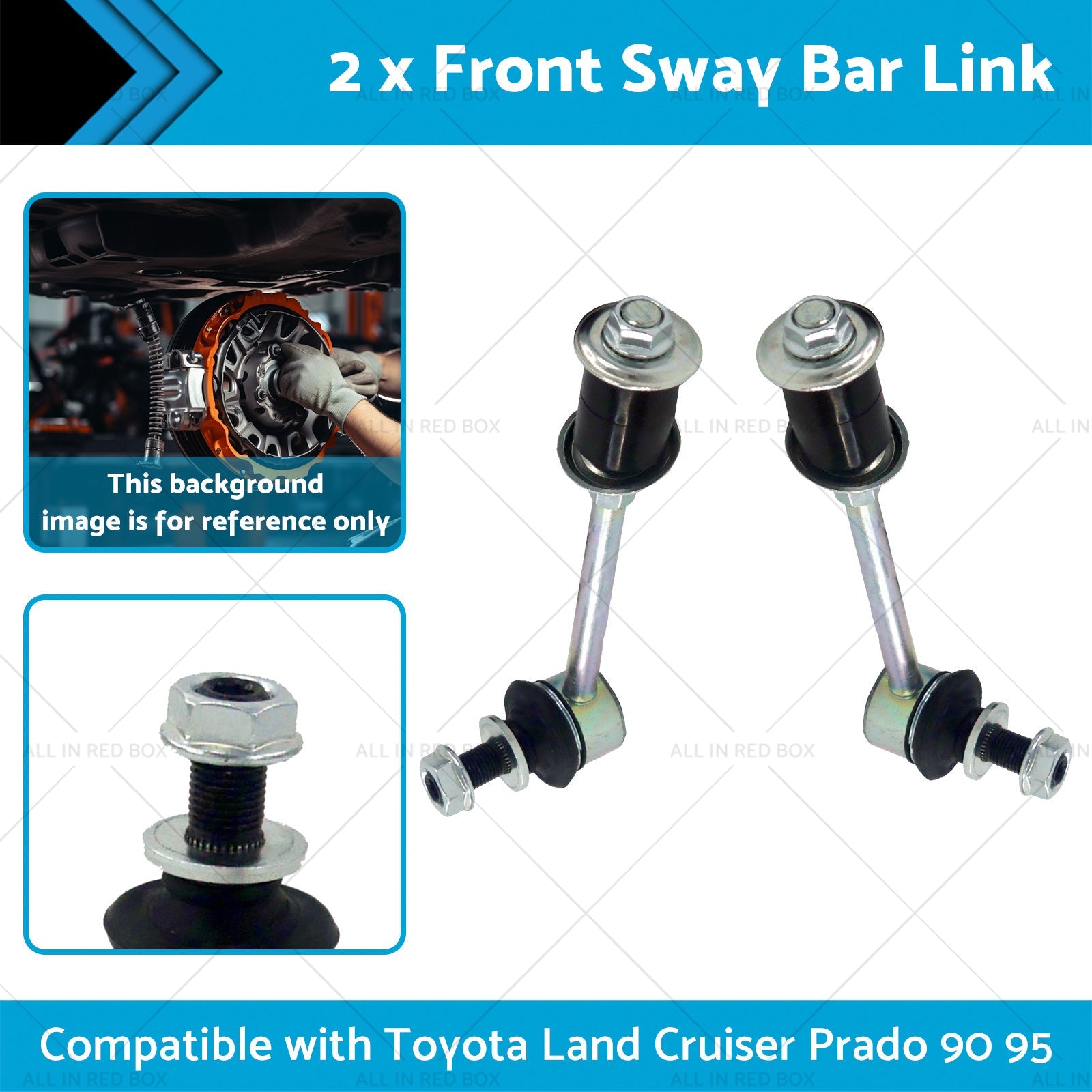 2PCS Front Sway Bar Link Kit Suitable For Toyota Land Cruiser Prado 90 95 96-02-1