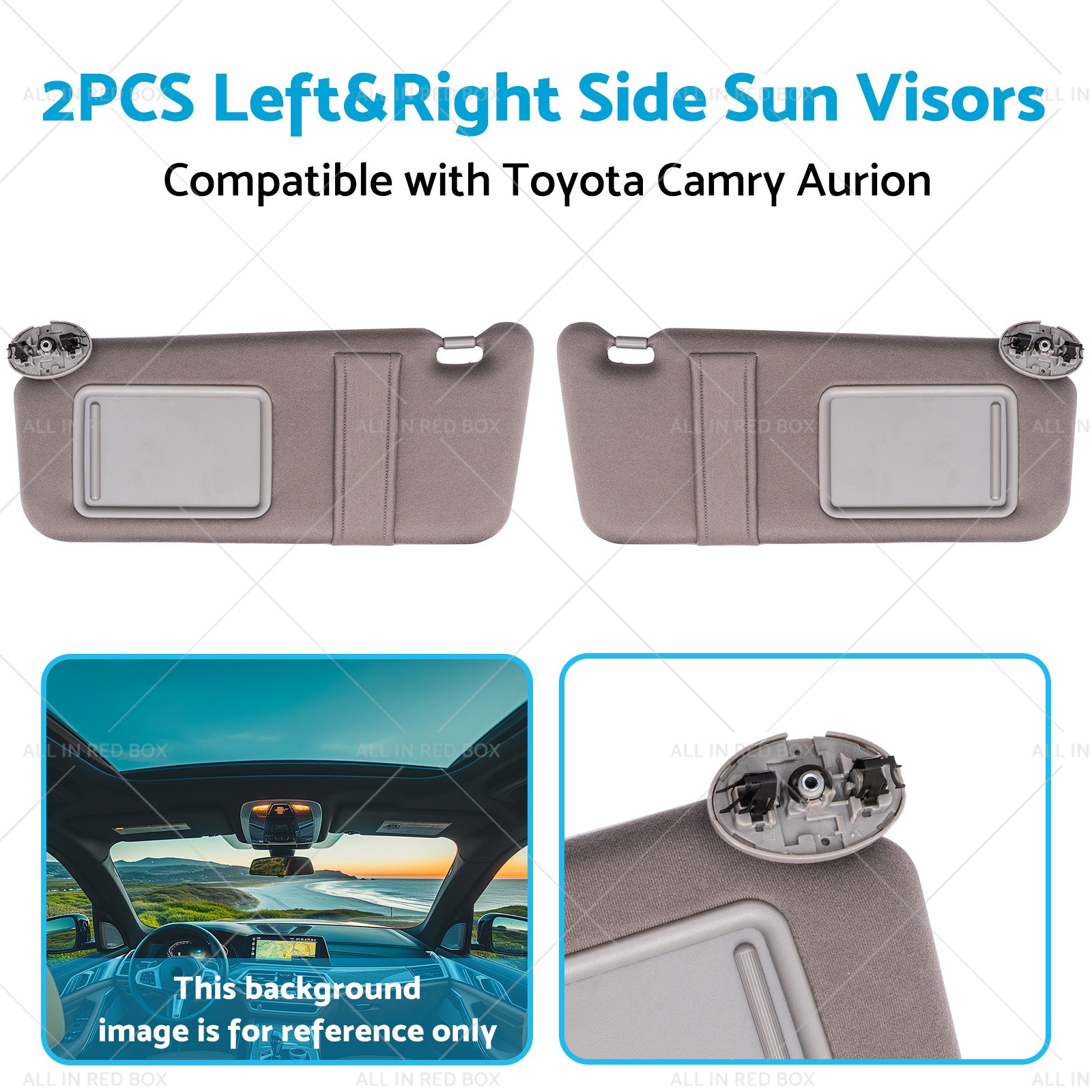 7432006780B0 Left and Right Side Sun Visors Suitable for Toyota Camry Aurion 07-11-4