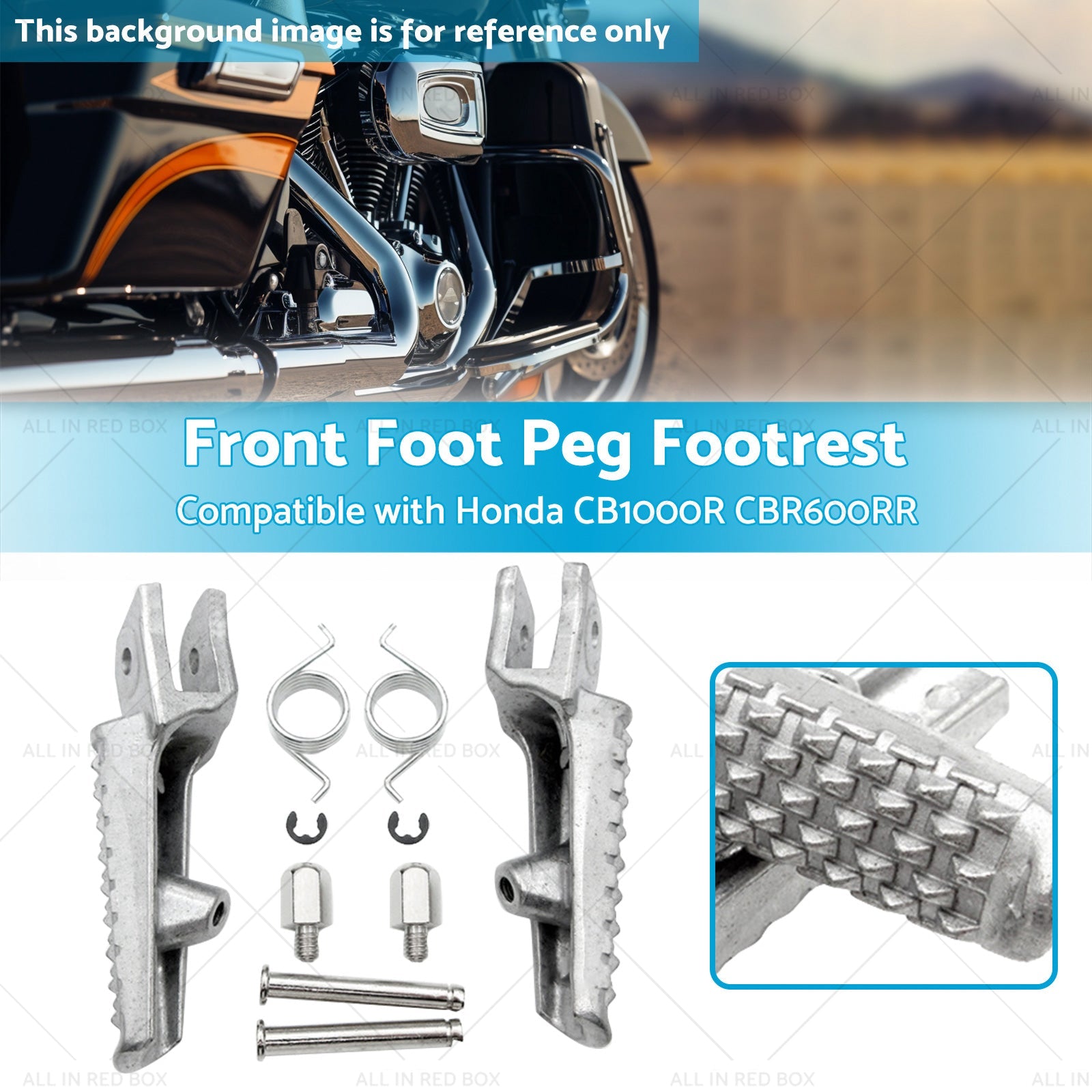 Front Foot Peg Footrest Silver Suitable For Honda CB1000R CBR600RR CBR1000RR-2