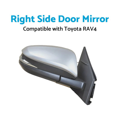 Right Side Door Mirror Suitable for Toyota RAV4 2013-2018 Right Side Silver No Autofold-4