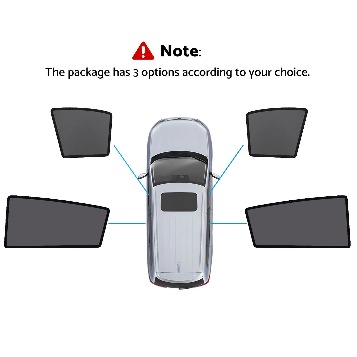 Magnetic Sun Shades Suitable For Nissan Tiida 2004-2010 C11 Hatch Front Windows-1
