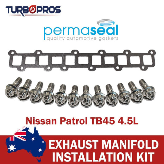 Permaseal Exhaust Manifold Titanium Stud&Gasket Kit for Nissan Patrol TB45 4.5L