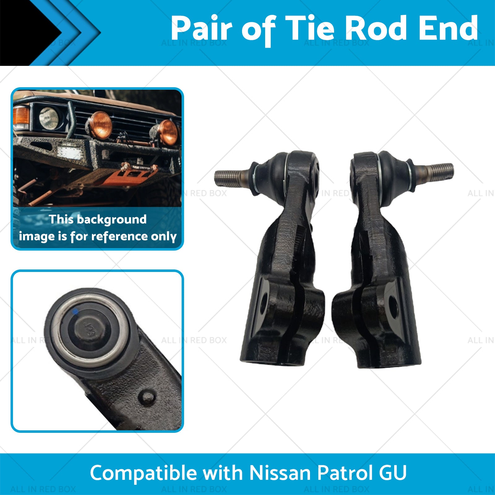 Pair Tie Rod End Suitable For Nissan Patrol GU Y61 Series 4wd 03-On-1
