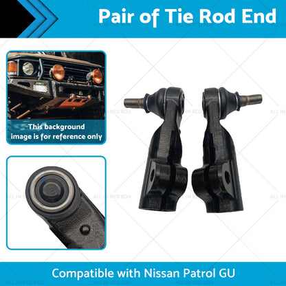 Pair Tie Rod End Suitable For Nissan Patrol GU Y61 Series 4wd 03-On-1