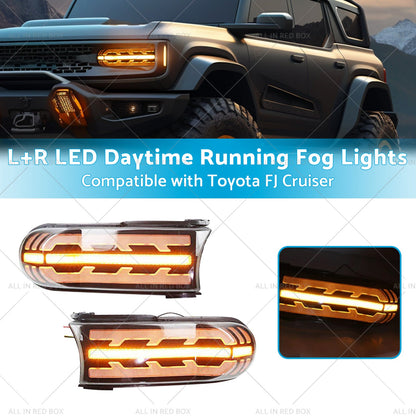 LED Fog Lights Daytime Running Light Suitable for DRL Toyota FJ Cruiser 07-21-2