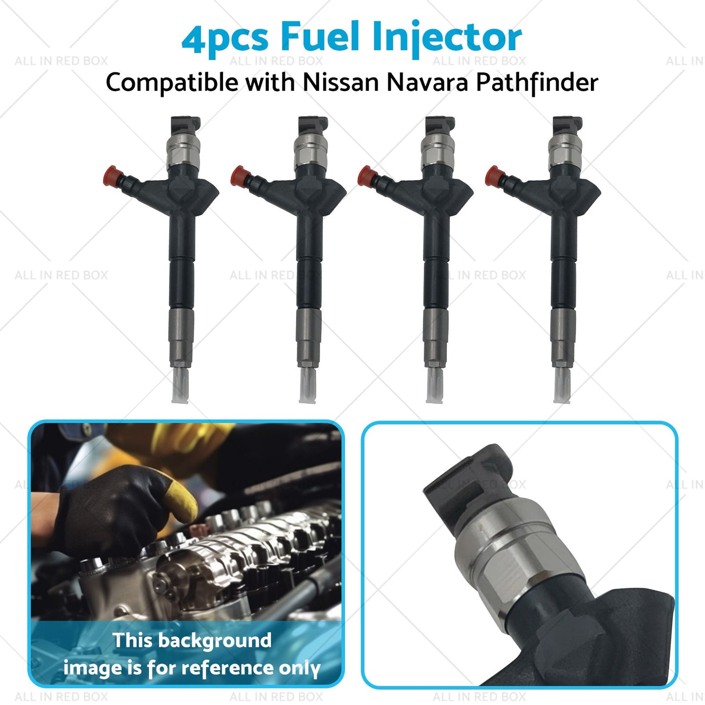 4x 095000-5650 Diesel Injector Suitable for Nissan Navara Pathfinder 095000-5655-4