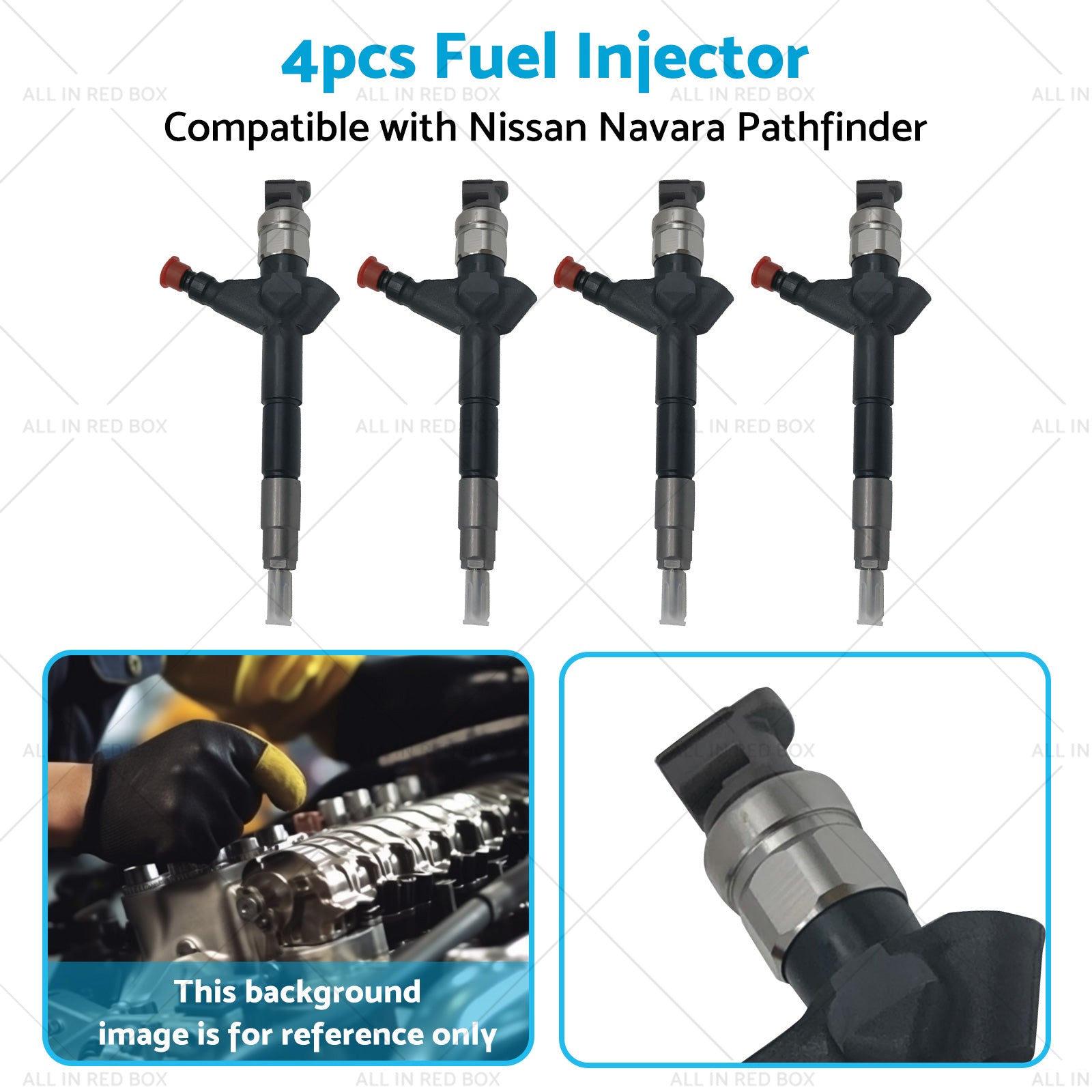 4x 095000-5650 Diesel Injector Suitable for Nissan Navara Pathfinder 095000-5655-4