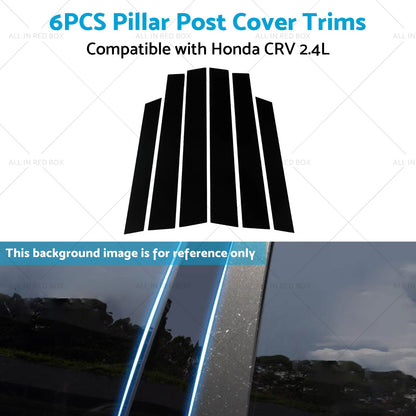 6PCS Black Window Trim Covers Suitable for 07-11 Honda CRV 2. 4L-4