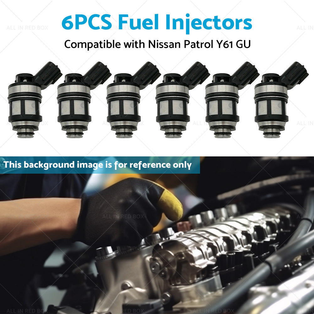 6PCS Fuel Injectors Suitable for Nissan Patrol GU Y61 4. 5L 1997-2001 16600-38Y10-4