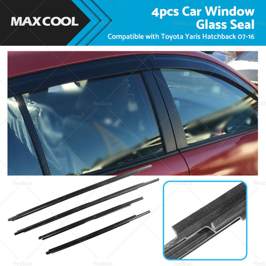 4PCS Window Glass Seal Weatherstrip Suitable For Toyota Yaris Hatchback 07-16-0