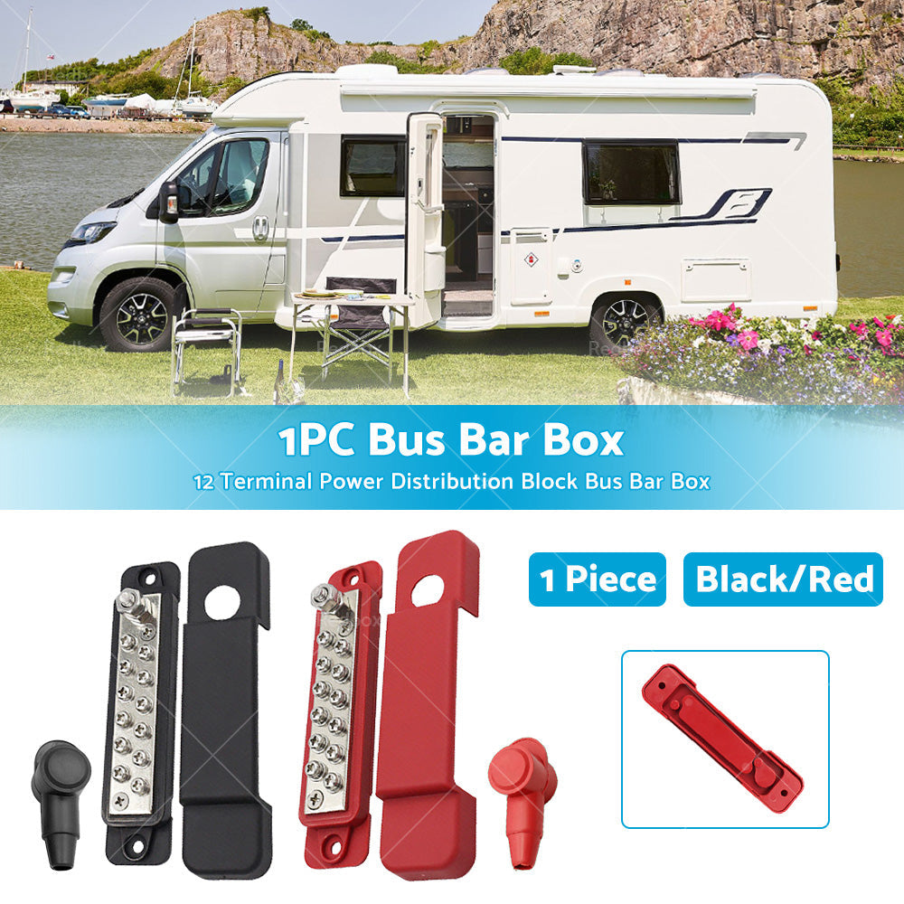 1 Piece 12 Way Bus Bar Power Distribution Rated Terminal Block For Auto Marine-2