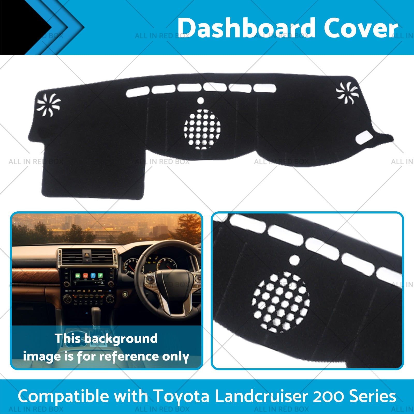Dash Mat Suitable for Toyota Landcruiser 200 Series ,Series 3 VX GXL 2015-2021-1