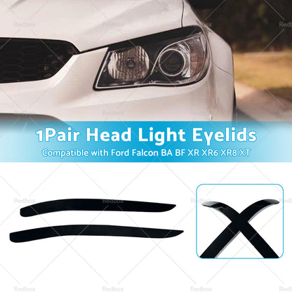Head Light Eyelid Eyebrow Lid Black Suitable For Ford Falcon BA BF XR XR6 XR8 XT-0