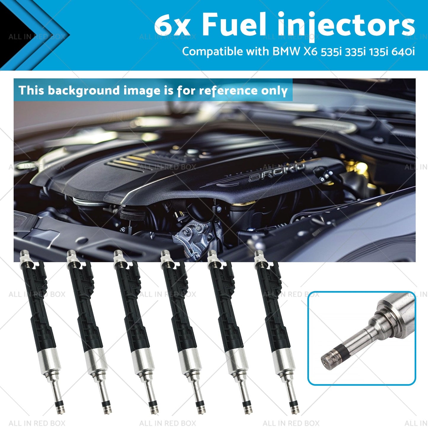 13647597870 0261500109 6x Fuel injectors Suitable for BMW X6 535i 335i 135i 3. 0L