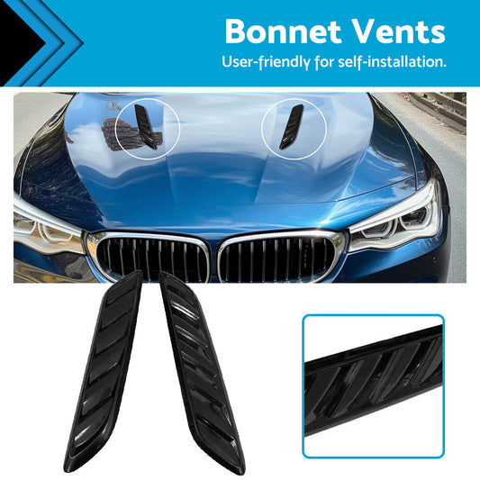 Gloss Black Bonnet Vents for Holden Commodore VF SS/SSV/SV6 Redline 2013-2017