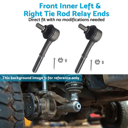 Front Inner LH & RH Tie Rod Relay Ends Suitable For Nissan Navara D21 92-97 4X4-3