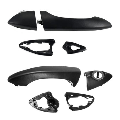 Pair Front Right & Left Outer Door Handles Dumb Black Suitable For BMW X5 E53 2000-2006-0