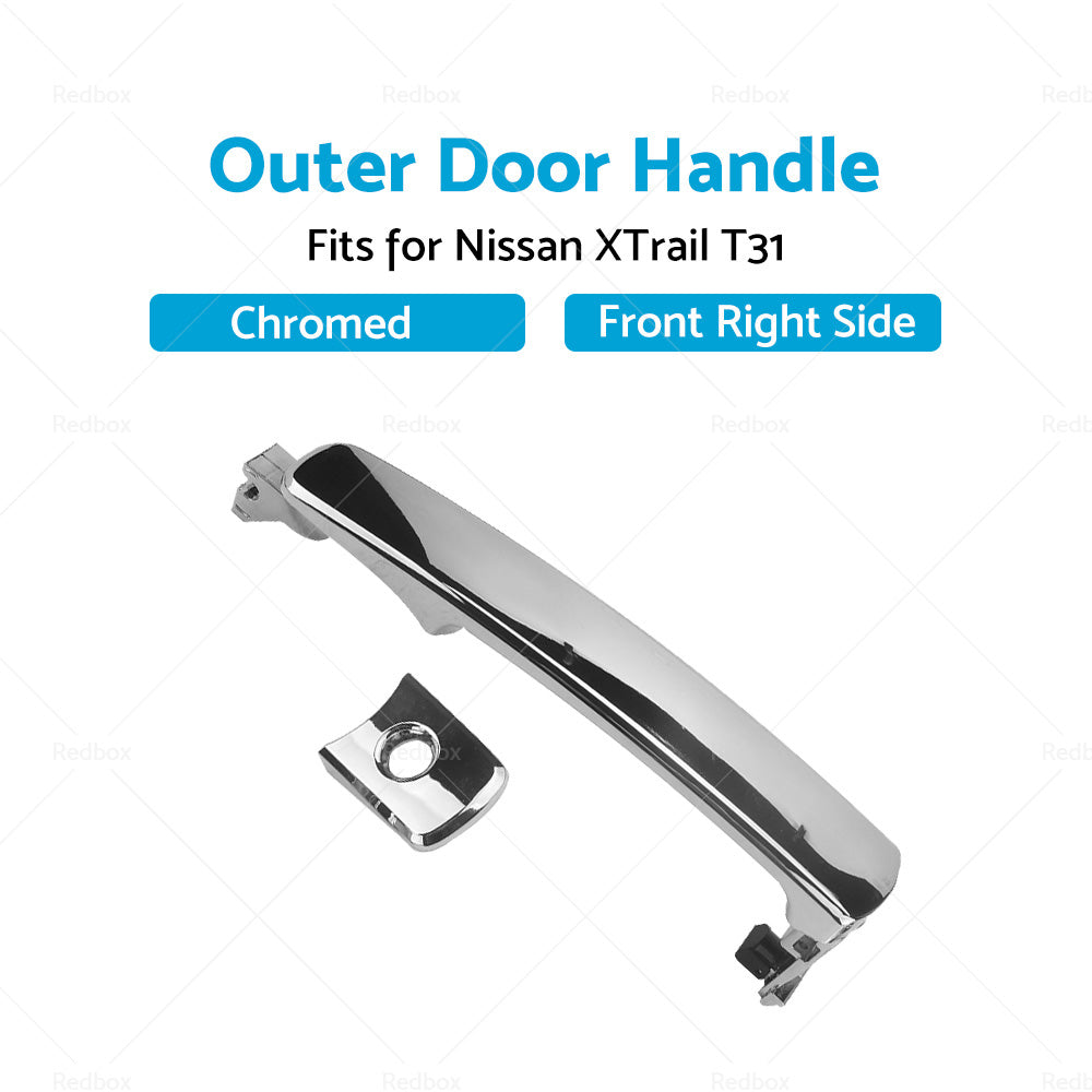 Front Right RH Outer Door Handle Chrome Suitable For Nissan XTrail T31 2007-2013-3