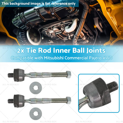 2x Tie Rod Inner Ball Joint Suitable for Mitsubishi Commercial Pajero 4WD 00-10-2
