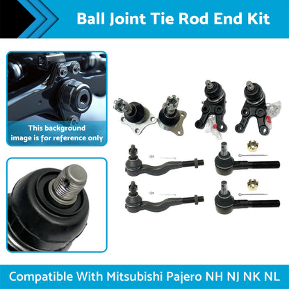 Ball Joint Tie Rod End Kit Suitable for Mitsubishi Pajero NH NJ NK NL 4WD 91-00-4
