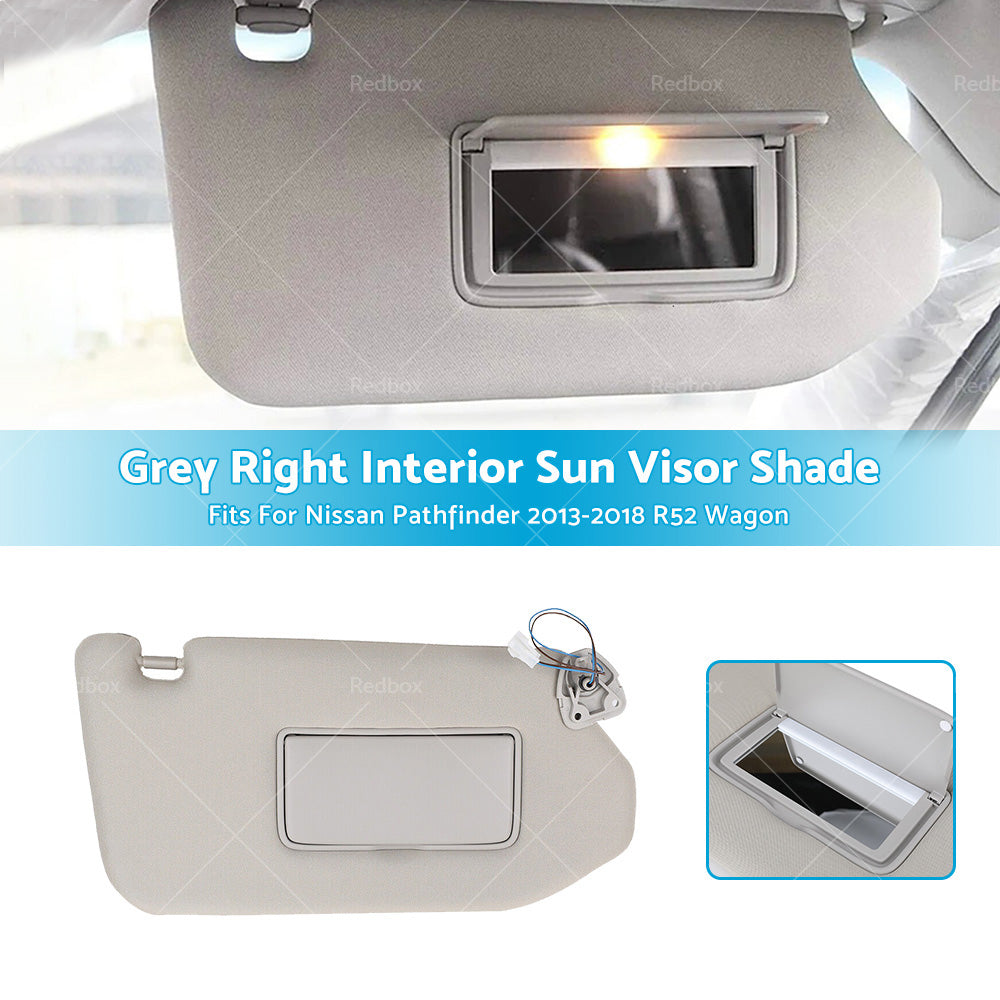 Right Interior Sun Visor Shade Grey Fit For Nissan Pathfinder 13-18 R52 Wagon-2