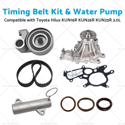 Timing Belt Kit and Water Pump Suitable for Toyota Hilux KUN16R KUN26R 3. 0L 05-17