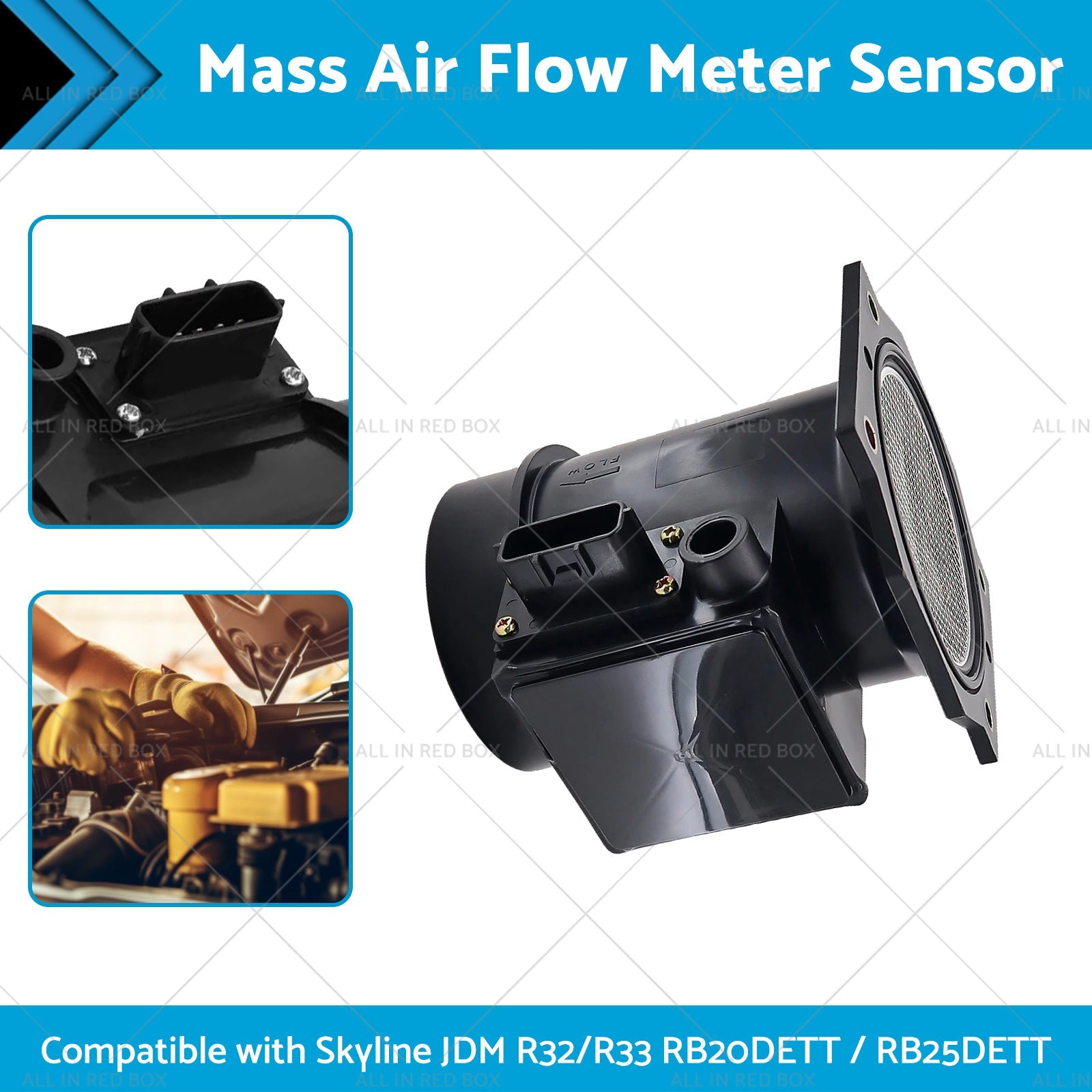 5Pin Mass Air Flow Meter Suitablefor R32 R33 S1 Skyline RB20DET RB25DET Series 1-1