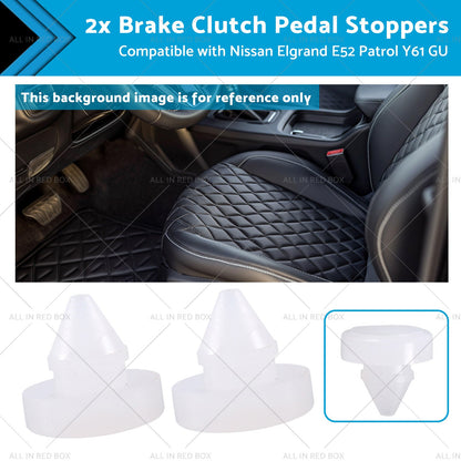 2x Brake Clutch Pedal Stoppers Suitable for Patrol Y61 GU Nissan Elgrand E52-0