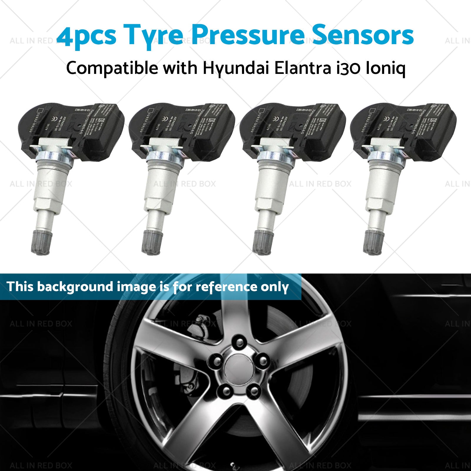 4X TPMS Tyre Pressure Sensors 52933-F2000 Suitable for Hyundai i30 i20N Elantra-3