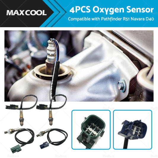 4PCS Pre-cat Post-Cat Oxygen Sensor Suitable for Nissan Pathfinder R51 VQ40DE-0