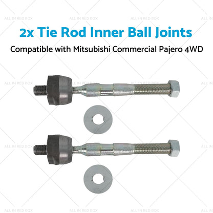 2x Tie Rod Inner Ball Joint Suitable for Mitsubishi Commercial Pajero 4WD 00-10-3