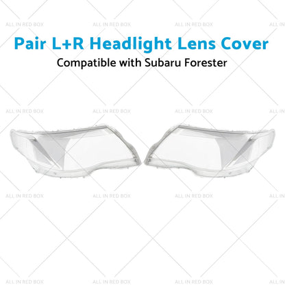 Pair LR Headlight Lens Cover Replacements Suitable for Subaru Forester 08-12-4
